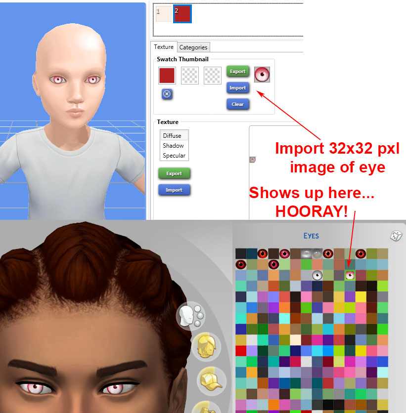 Eye thumbnails not showing up? Sims 4 Studio